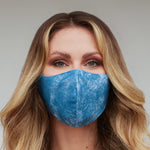 Blue Denim Tie Dye Face Mask