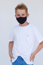 Youth Solid Black Face Mask